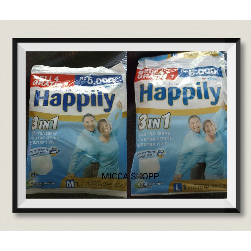 HAPPILY POPOK CELANA DEWASA / POPOK LANSIA KEMASAN SACHET RENCENGAN / POPOK PANTS