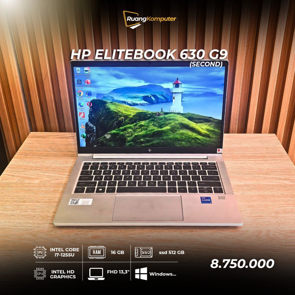 Laptop Hp Elitebook 630 G9 Intel Core i7-1255U RAM 16GB SSD 512GB FHD 13.3inch Second original berga