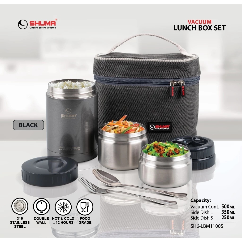 SHUMA Vacuum Insulated Lunch Box Set 1100S