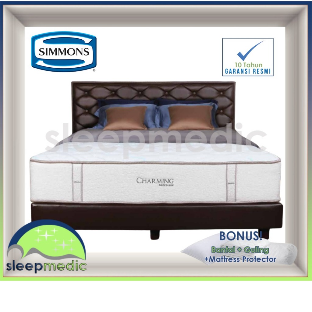 SIMMONS Springbed CHARMING ( KASUR / SET ) 160 180 200 90 100 120 140