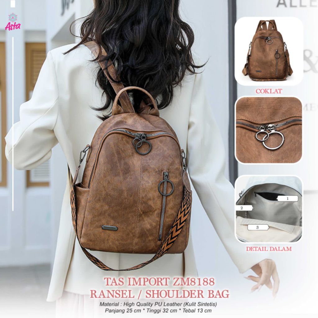 TAS IMPORT ZM8188 RANSEL PREMIUM BEST SELLER ORI ASTA