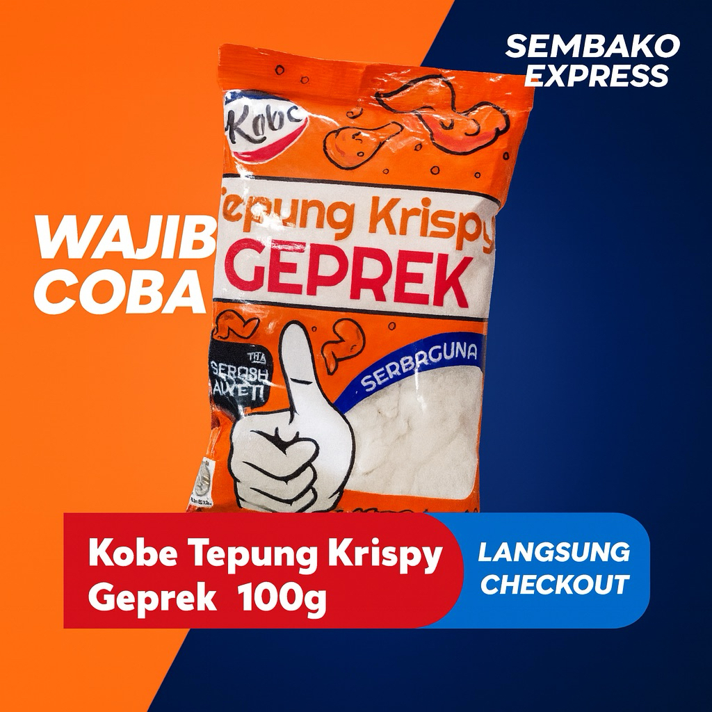 Kobe Tepung Krispy Ayam Geprek 100g - Serbaguna Siap Pakai