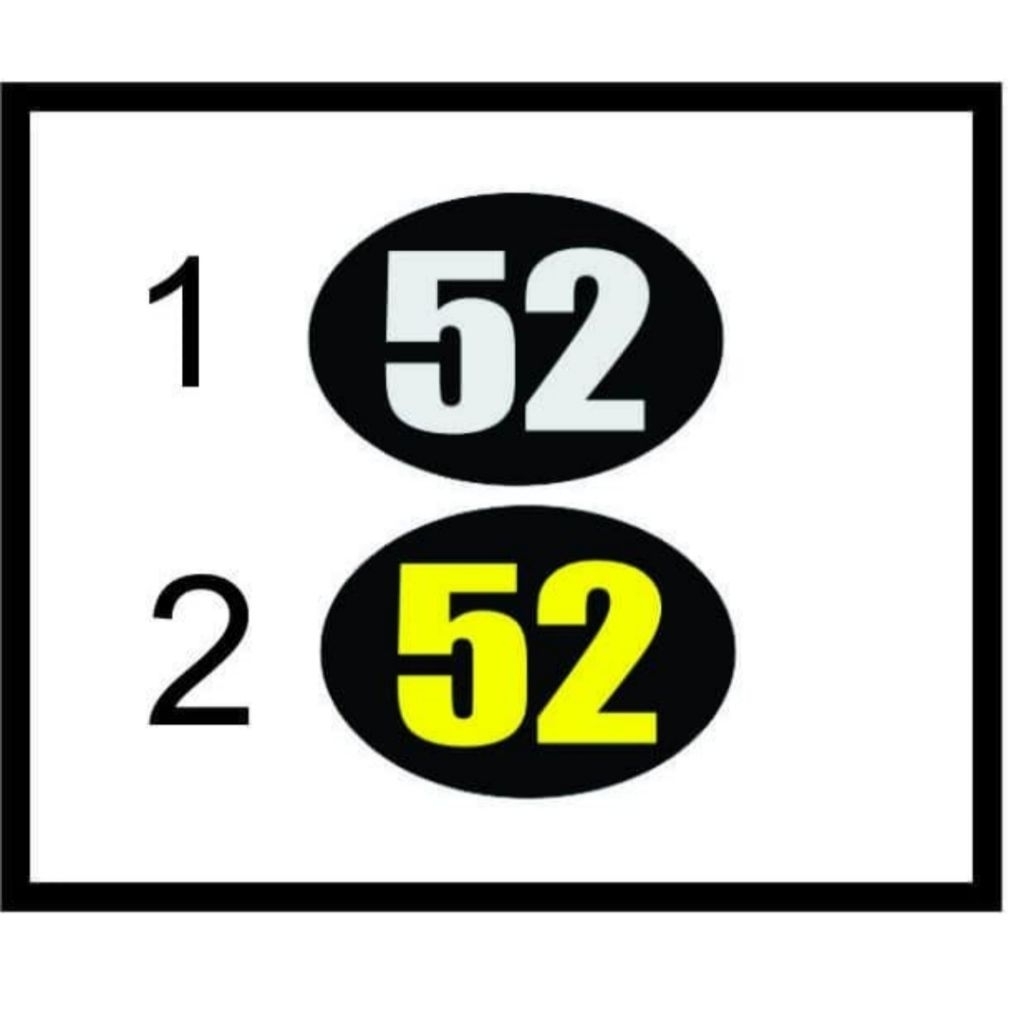 

sticker bulat nomer custom