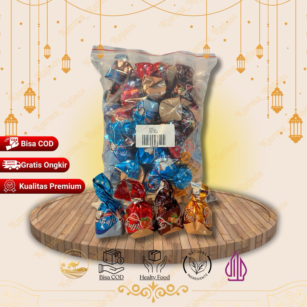 

Elvan Truflle Assortment 1 kg Coklat Elvan Truffle 400 gram Halal BPOM