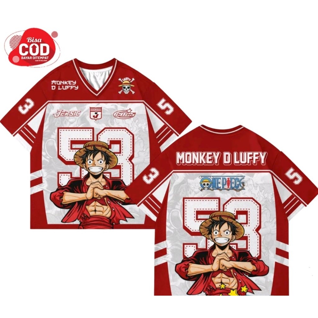 Jersey Vintage Anak Karakter One Piece/Kaos One Piece (Free Order Nama Full Printing)