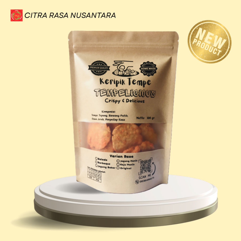 

Tempelicious - Keripik Tempe Lezat dengan Varian Rasa Unik