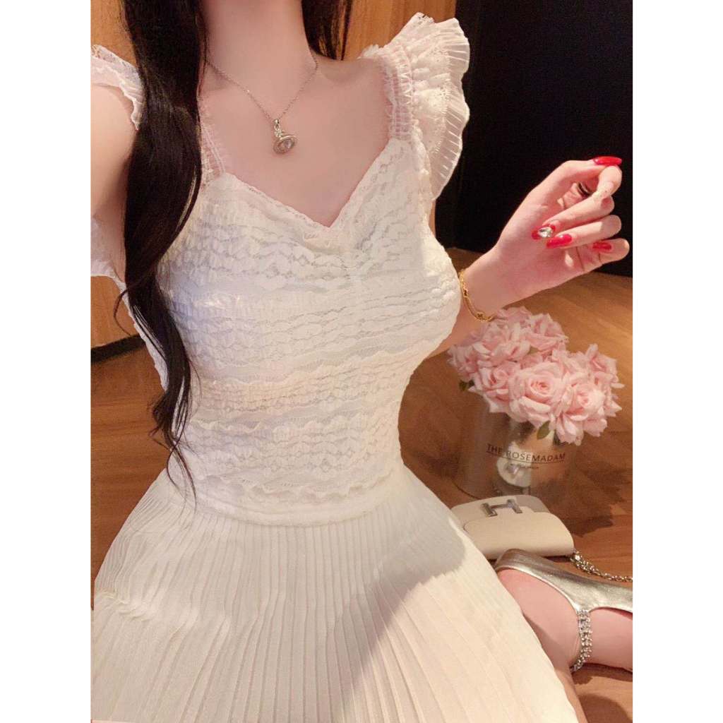 Tanktop Bra Kombinasi Renda Import