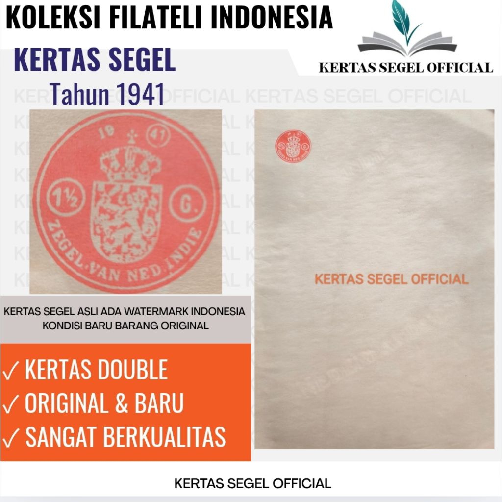 

KERTAS SEGEL TAHUN 1941 ORIGINAL
