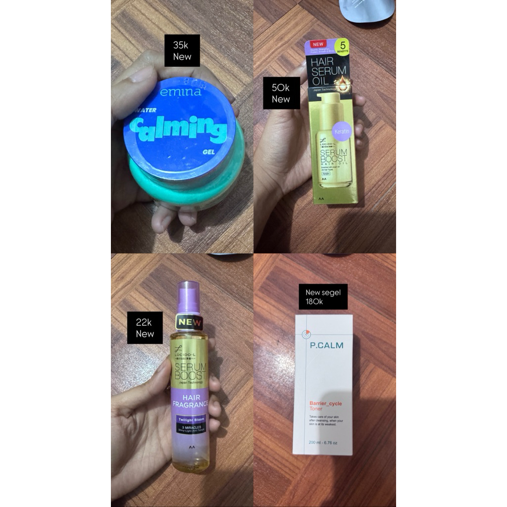 skincare makeup new toner p.calm emina calming moisturizer lucido-l hair serum hair fragrance viva p