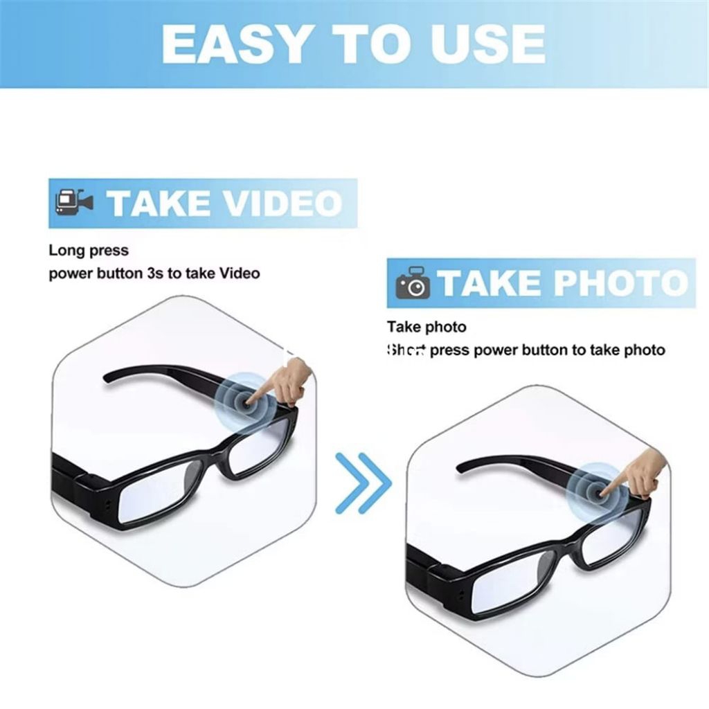 1080P Mini Kamera Pengintai CCTV Model Kacamata Glasses Bening Camera ORIGINAL
