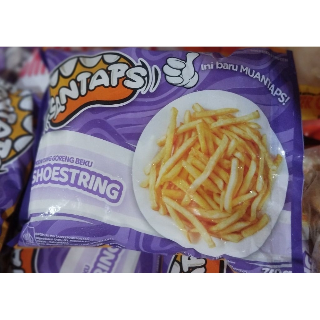 

KENTANG FRENCH FRIES SHOESTRING/CRINKLE $C, BC 500gr (REPACK )