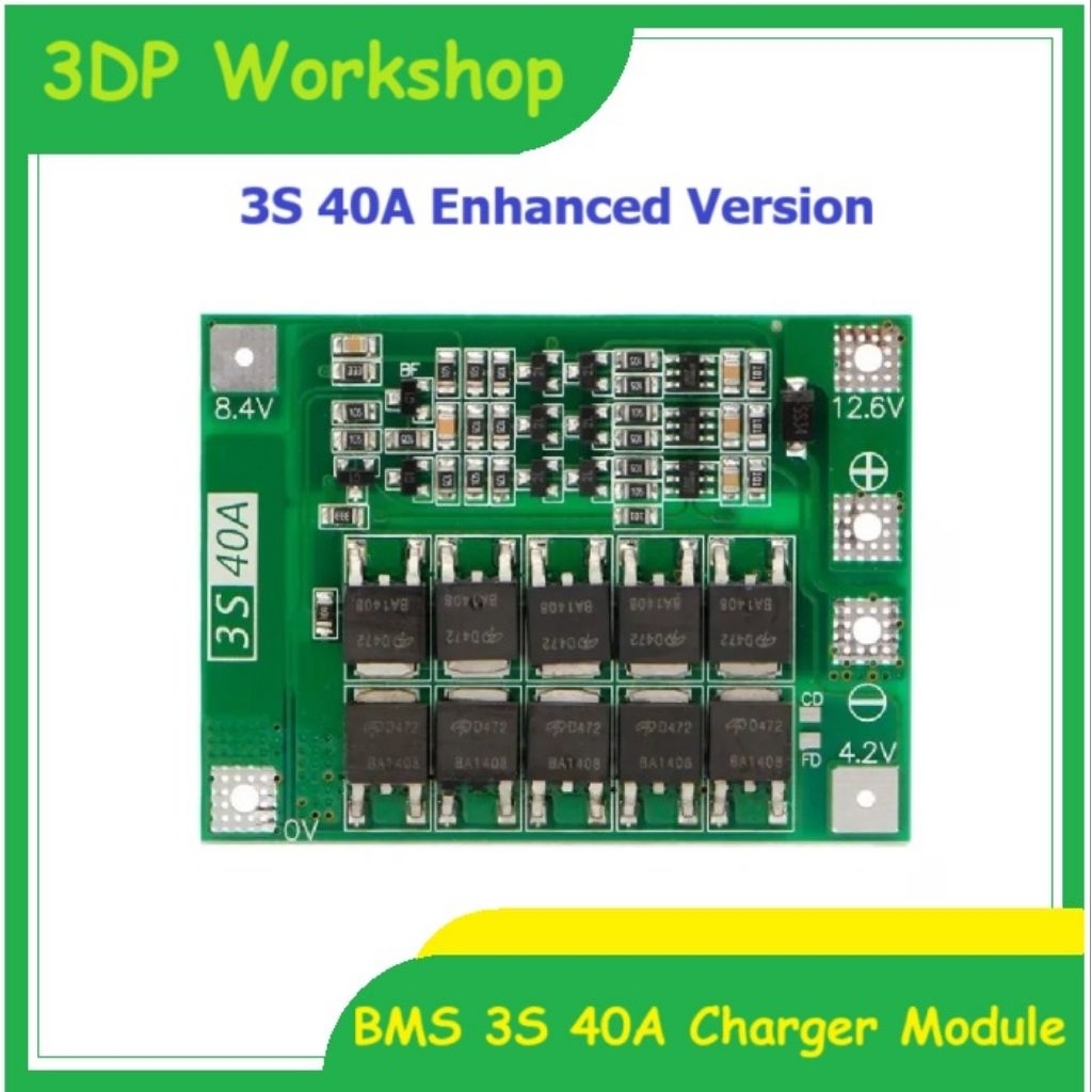 BMS 3S 40A Lithium Battery Charger Enhanced Version