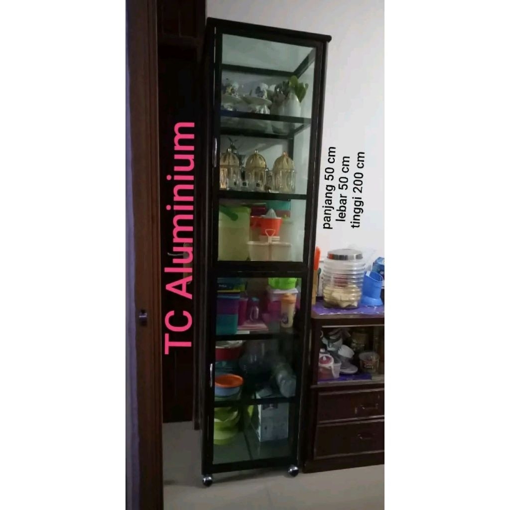 TC ALUMINIUM LSG742 50X40X200 b 50X50X200 LEMARI RAK SERBAGUNA 6 SUSUN ALUMINUM 20U COKLAT DARK BRON