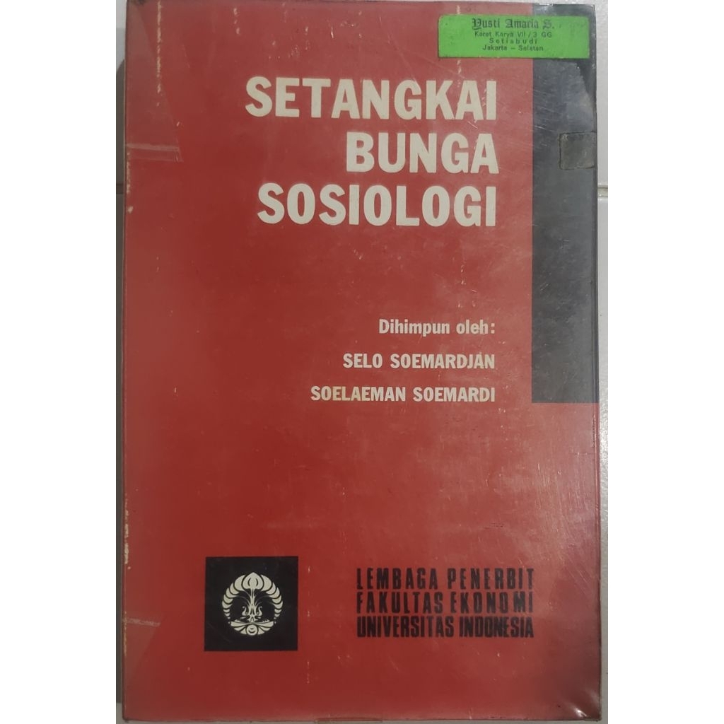 BUKU SETANGKAI BUNGA SOSIOLOGI BEKAS ORIGINAL