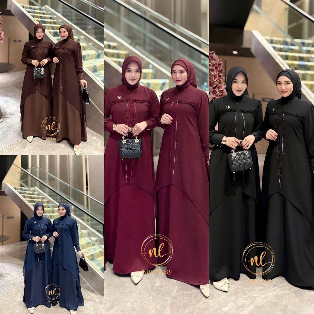 jangan lupa kirim ulang nomor wa saat order JADLSMINE NEW LUSY M-XL DRESS GAMIS MODE TERBARU BEST SE