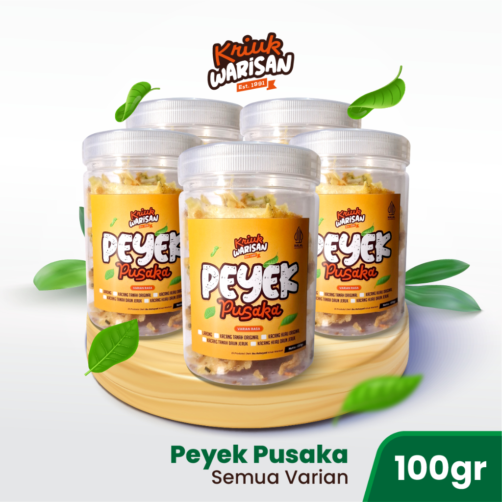 

[Terlaris] Kriuk Warisan Peyek Rempeyek Pusaka Khas Cianjur 100gr
