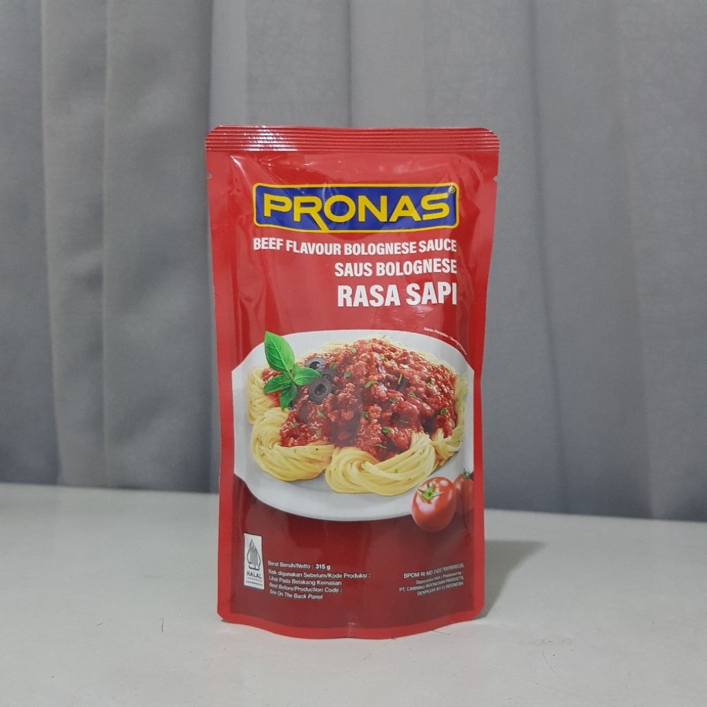 

PRONAS BEEF BOLOGNESE SAUCE/SAUS SPAGETTI RASA SAPI 315GR