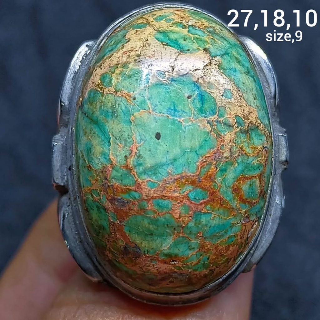 batu akik asli pirus nevada serat emas antik top hq natural (asli alam)
