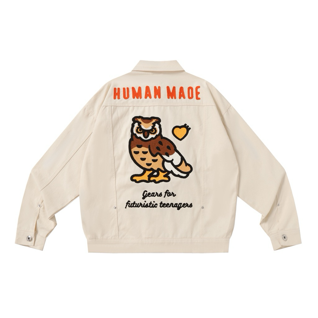 Human Made Owl Embroidery Work Button Jacket Oversize