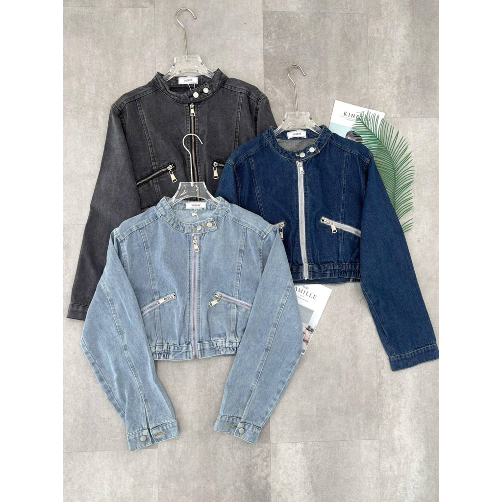 Rika denim, atasan vivorie, jaket jeans, denim import