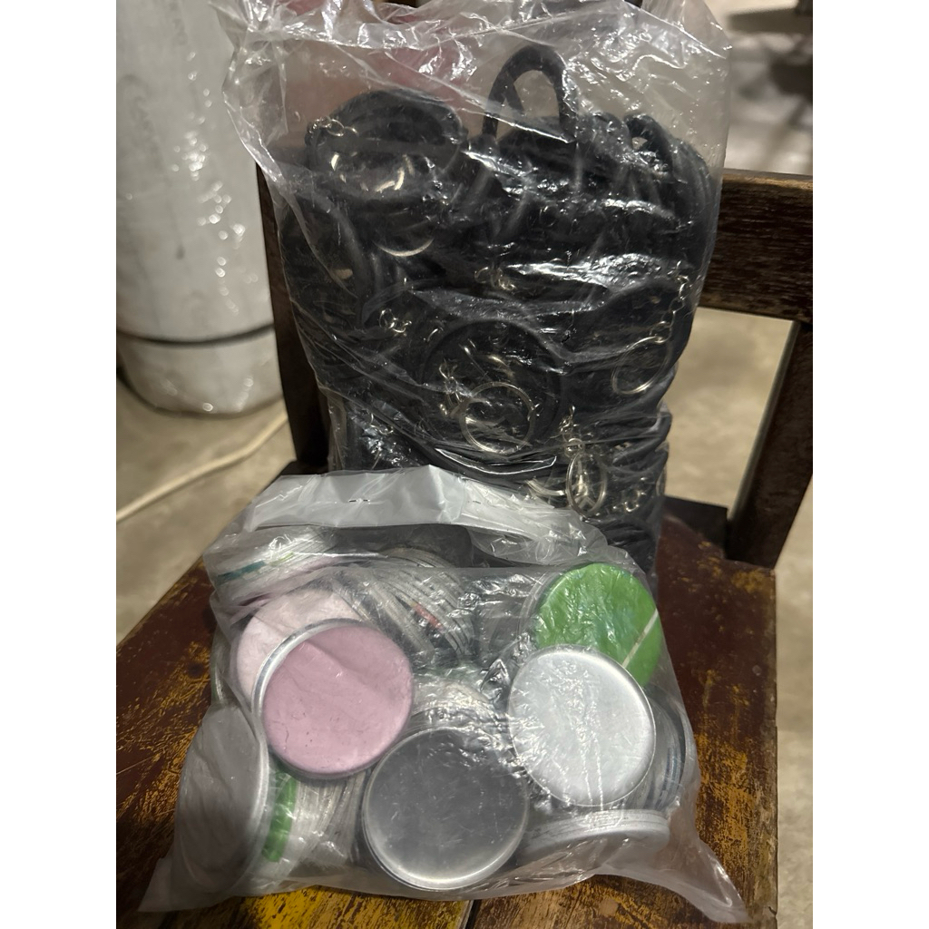 Bahan gantungan kunci (ganci) pin 2 sisi ukuran 45mm