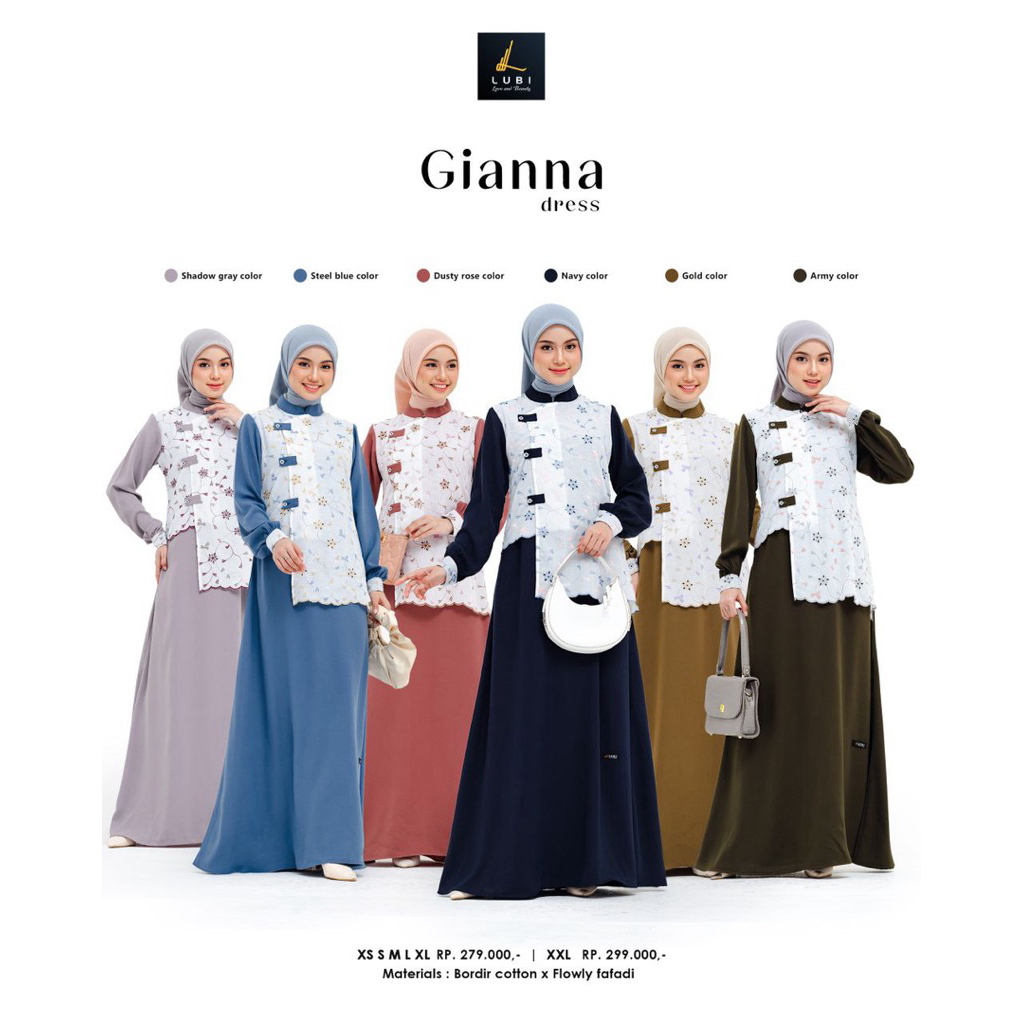 Lubi Gianna Dress Lubi Gamis Gianna Dress Syai Dress Kondangan Dress Busui Gamis Kondangan Gamis Bus