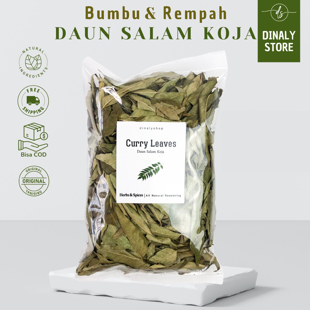 

Daun Kari Kering 100 Gram / Curry Leaves / Salam Koja Kering / Daun Kare / Temurui