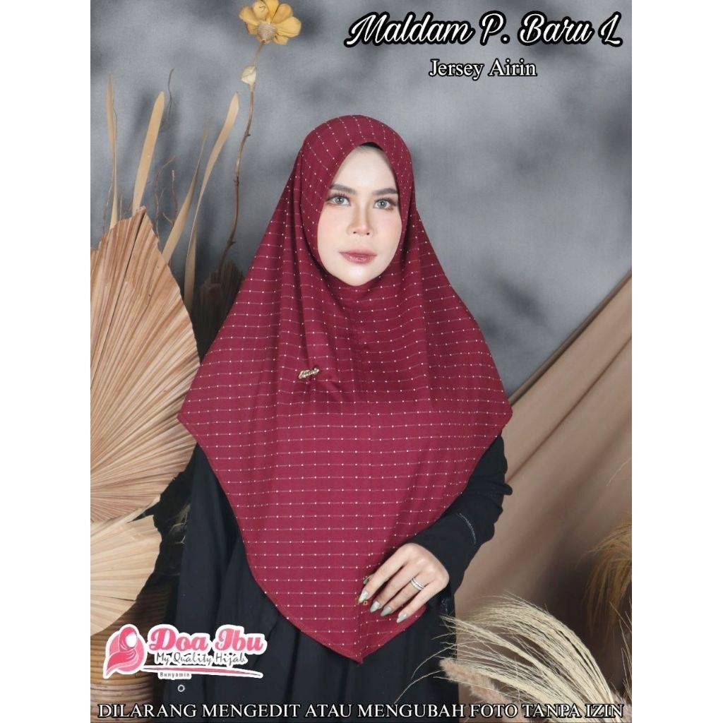 JILBAB INSTAN DOI MALAY NON PED size L jersey airin by DOA IBU HIJAB