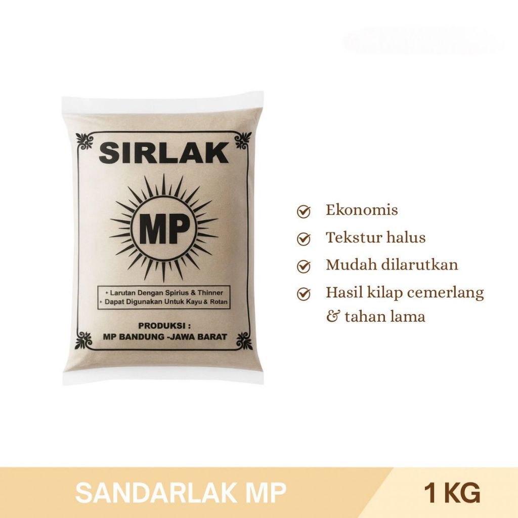 Sirlak Bubuk Kayu MP 1 Kg | Sirlac MP | Serlak Melamin Pelitur
