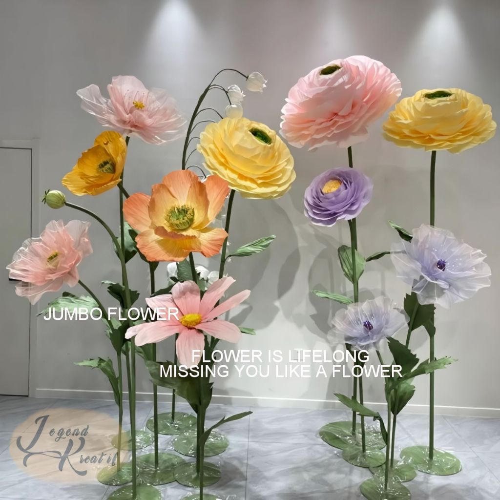 Giant flower/jumbo flower paket DIY bunga lampu hias kelopak dekorasi/decoration taman ruang tamu la