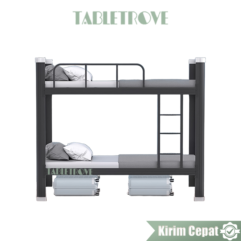TABLETROVE Ranjang Susun Ranjang Tingkat Ranjang Besi Ranjang Susun Besi 2 Tingkat Divan Susun