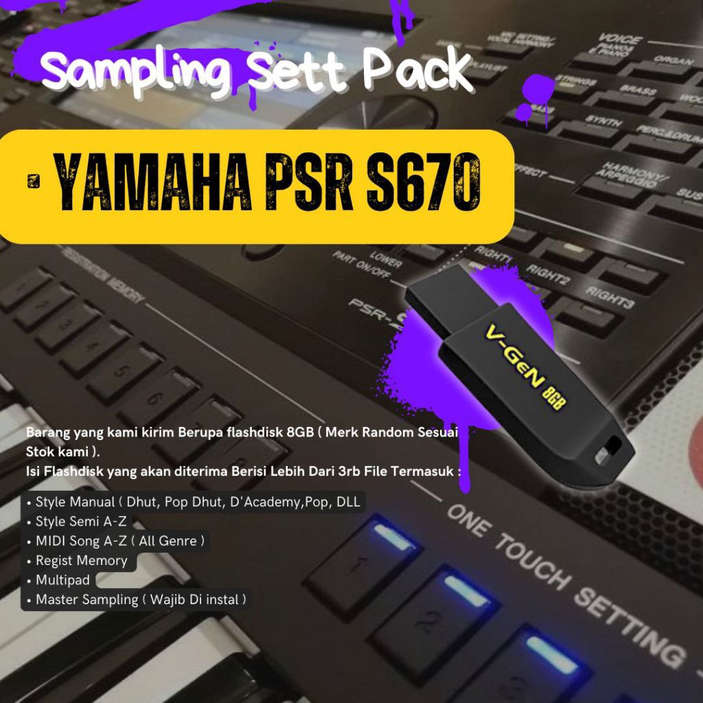 Sett Sampling YAMAHA PSR S670
