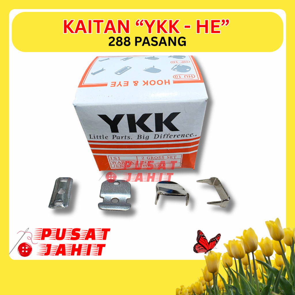 (KOTAK) YKK HE - Kaitan Tanam Hak ketok kaki dua Talon GBL YKK YEE FCC YAMA SQ GBL HU / HE