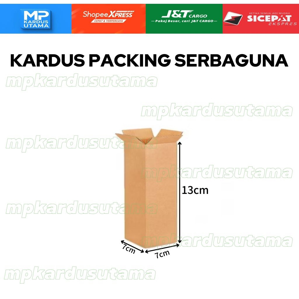 

KARDUS UKURAN 7x7x13cm SINGLE WALL