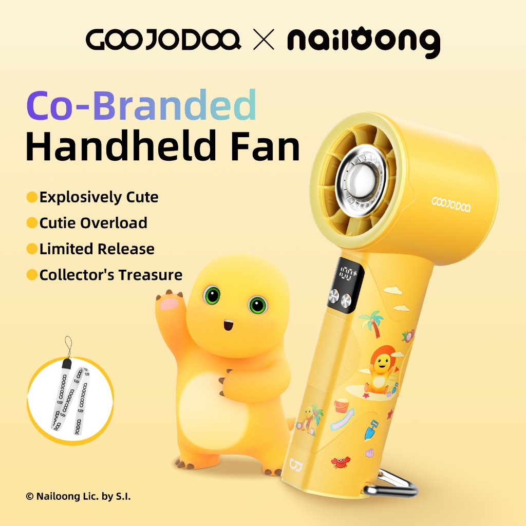 [GOOJODOQ × nailoong]GFS002 Kipas senter/ 4000mAh High-speed kipas 100 Gear Wind kipas angin Digital