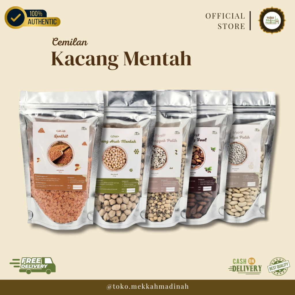 

Kacang Mentah Premium – Kacang Arab Mentah Hummus Siap Olah Sehat 100gr