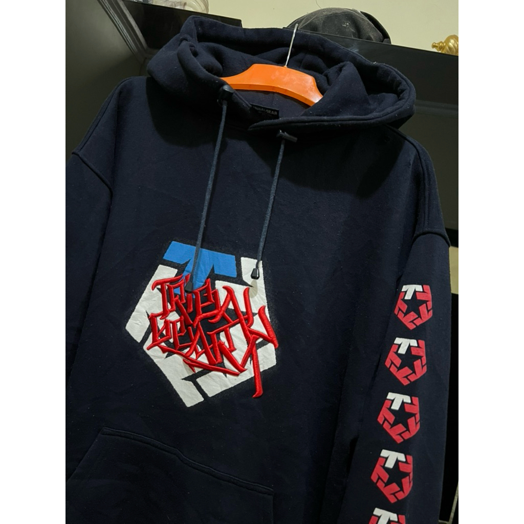 TRIBAL taped logo hoodie y2k jnco sohk southpole fubu nofear