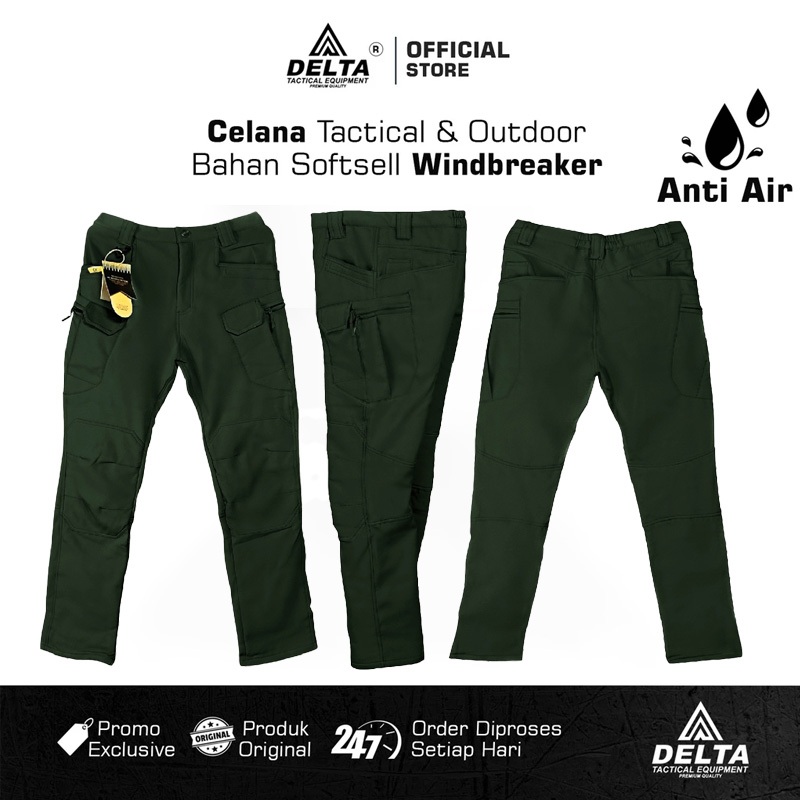 【DELTA】 Celana Tactical Outdoor Import – Kualitas Premium + Anti Air & Tahan Gores!