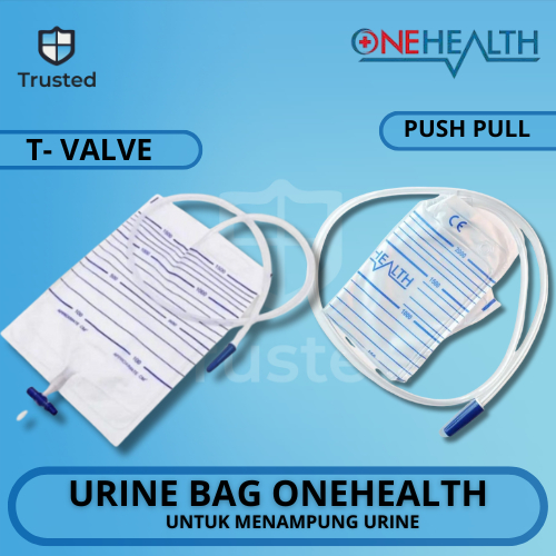 Onehealth Urine Bag Urin Bag Kantong Urin Model Push Pull / Urine Bag Urin Bag Kantong Urin Model T-