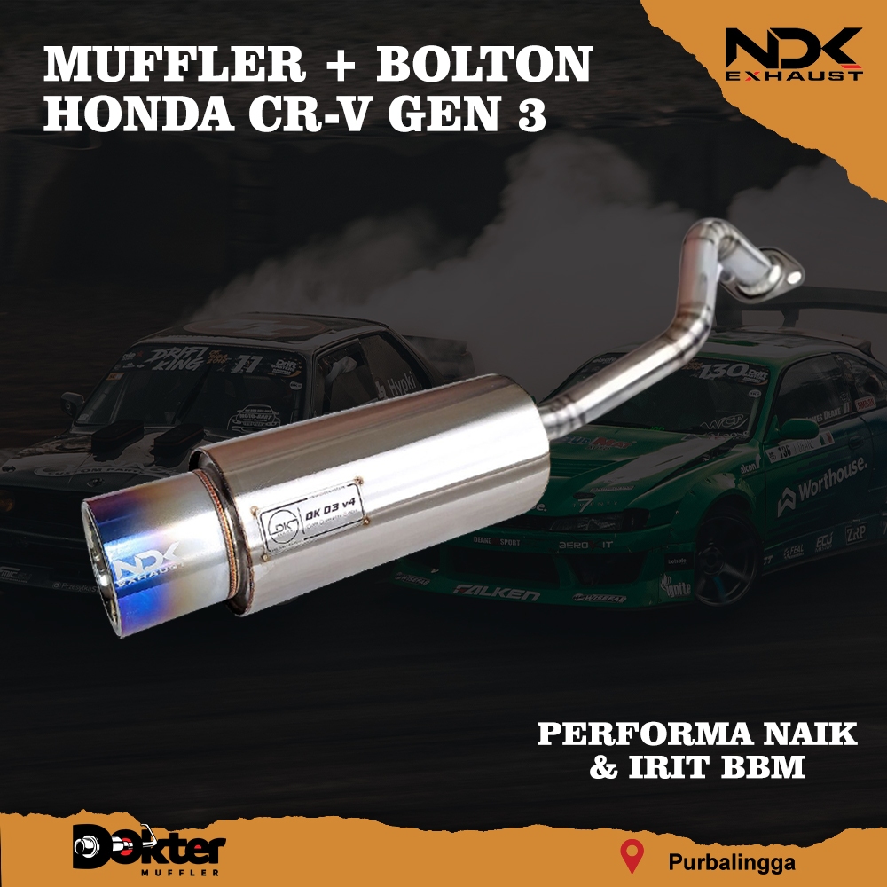 KNALPOT RACING MOBIL HONDA CRV BASS ADEM MUFFLER BOLTON NDK EXHAUST