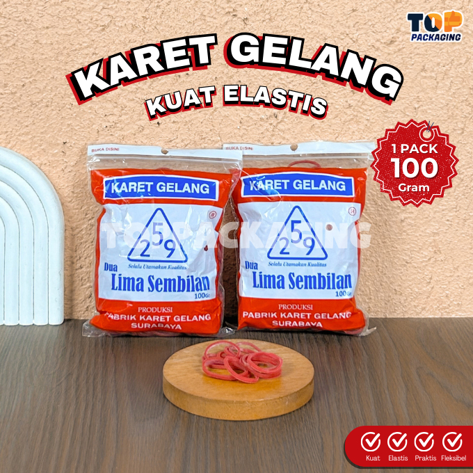 Karet Gelang Pentil Super ACA Bungkus Nasi Makanan Lubang Besar Kecil Berat 100 Gram
