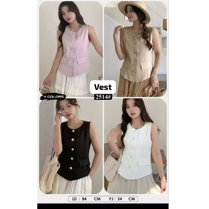 E027 vest atasan import ainra outfit