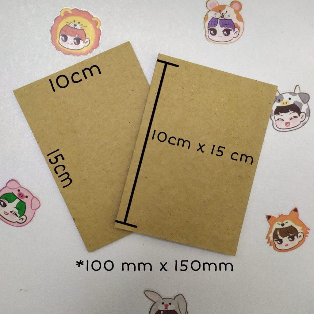 (SATUAN)(10x15 cm) YELLOW BOARD/KARTON BOARD /KARTON HARD BOARD/karton packing photocard