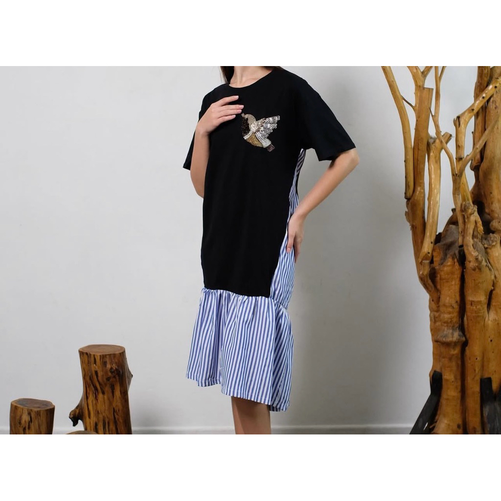 Dress Hitam/Dress Hitam Kiva/Terusan Hitam