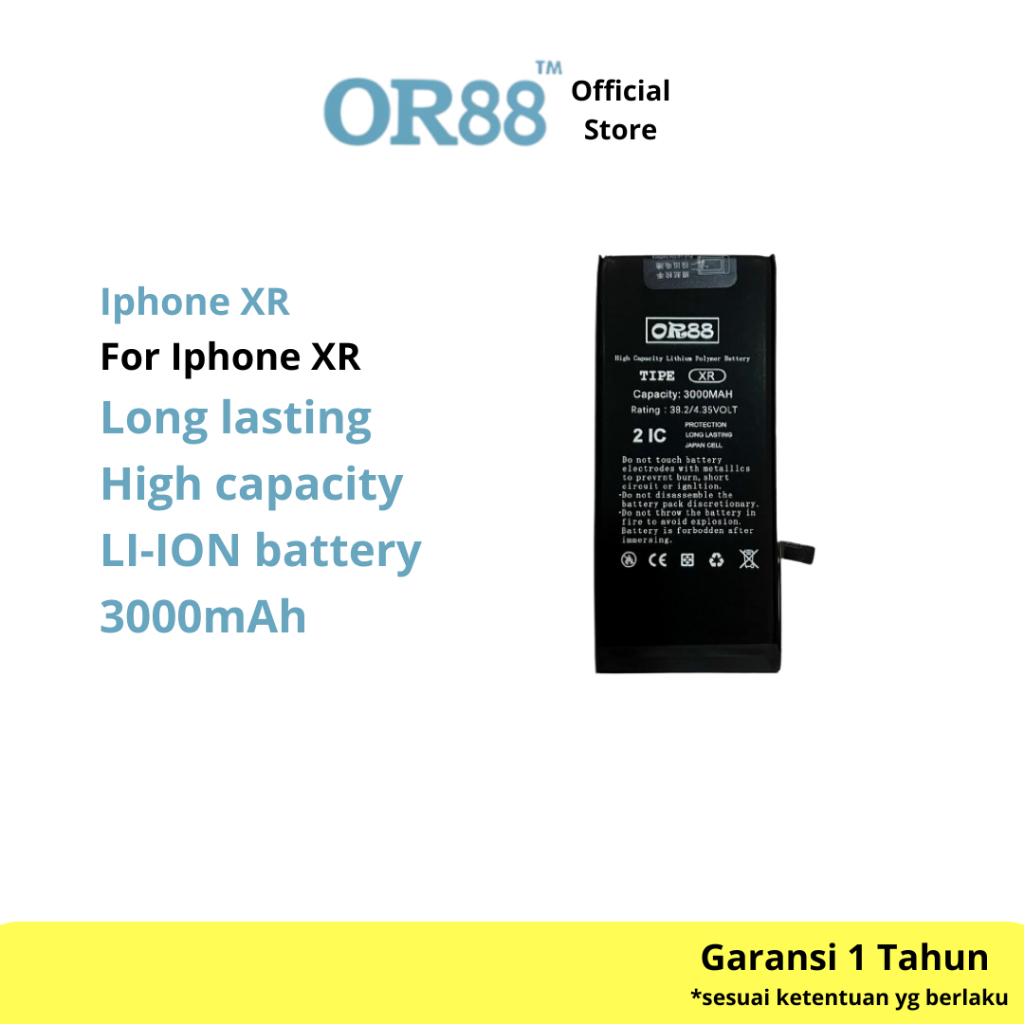 OR88 baterai batre battery double power iPhone XR