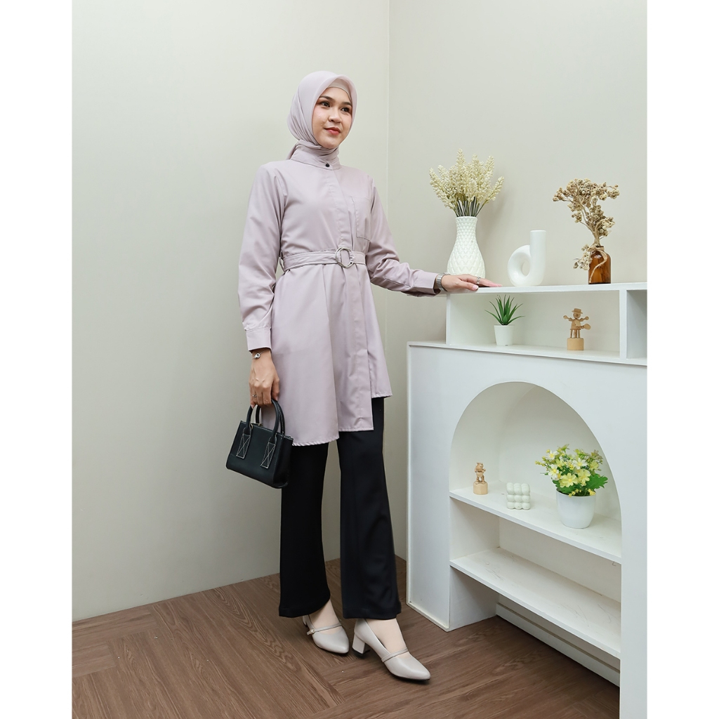 FREE GESPER Ring NUCA Tunik - Pakaiana Wanita Terbaru by Hijab Mamah icis - Khanza Hijab