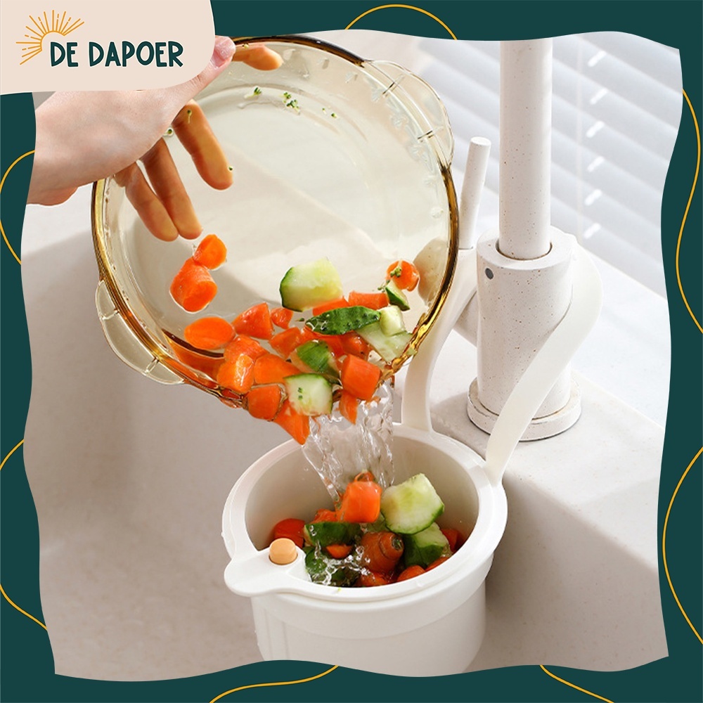 Tong Sampah Cuci Piring Keranjang Filter Gantung Wastafel Saringan Mie Sayur Multifungsi