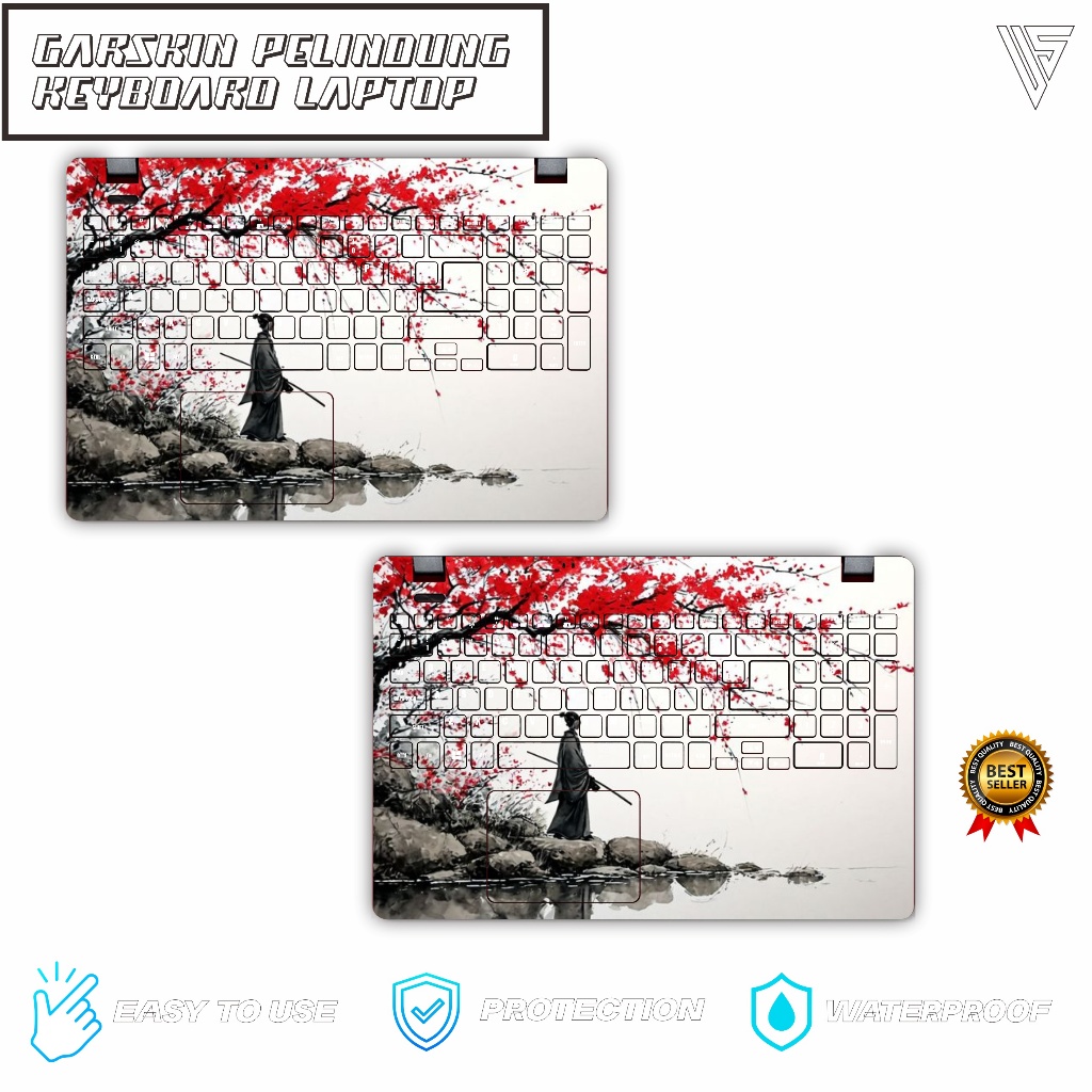 Skin Keyboard Protector Garskin Stiker Laptop FullBody Untuk Semua Tipe Laptop