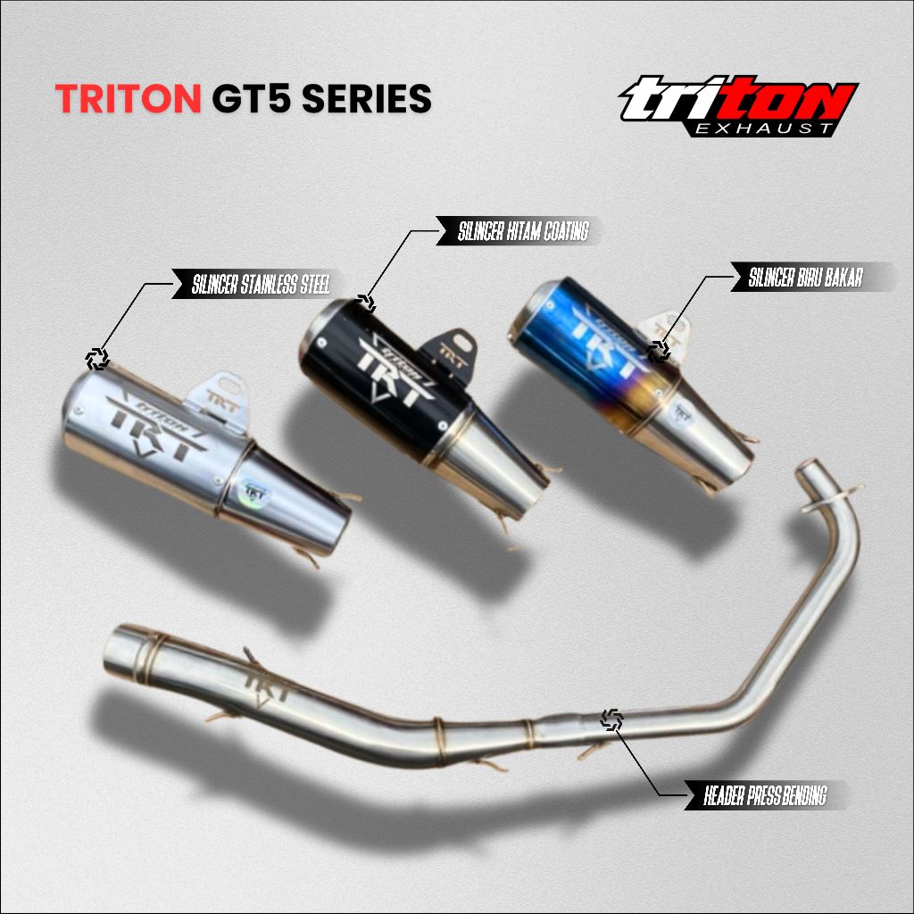 Knalpot CBR150R R15 V3 V2 K45R CB150 Original Triton Exhaust Suara Bass Gahar