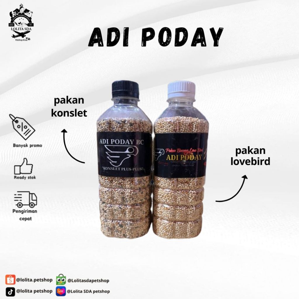 jual pakan burung adi poday bc konslet plus plus
